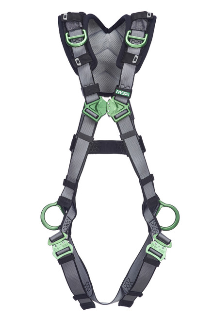MSA V-FIT Harness with Back, Hip & Shoulder D-Rings and Quick-Connect Leg Straps