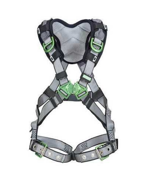 MSA V-FIT Harness with Back, Chest & Hip D-Rings and Tongue Buckle Leg Straps
