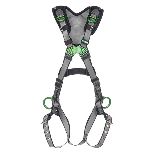 MSA V-FIT Harness with Back, Hip & Shoulder D-Rings & Tongue Buckle Leg Straps
