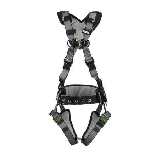 MSA V-FIT Construction Harness with Back & Hip D-Rings and Shoulder & Leg Padding