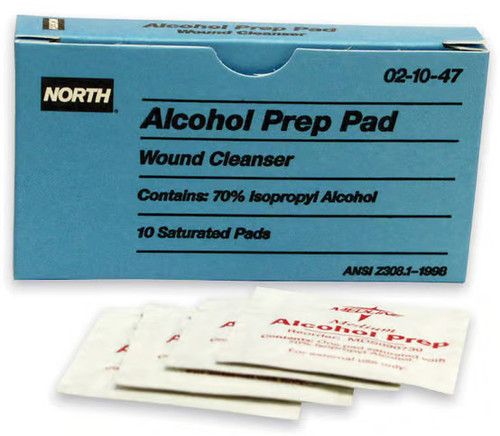 Honeywell North 021047 Alcohol Wipes (10/Box)