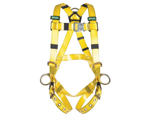 MSA 10155877 Gravity Coated Web Harness Vest-Type with Back & Hip D-Rings (SXL)