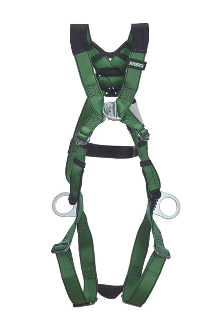 MSA V-FORM Harness with Back, Chest & Hip D-Rings and Qwik-Fit Leg Straps