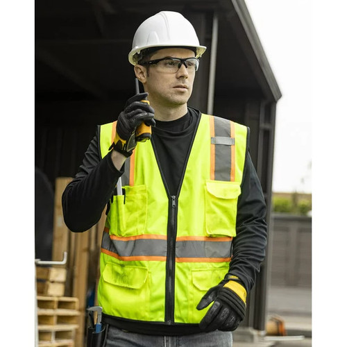 Kishigo 1580 Class 2 Economy 6 Pocket Contrast Vest Industrial Safety