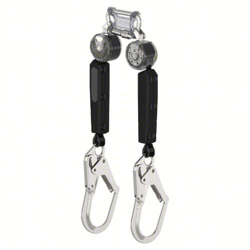 MSA VTOHW-012-RF-A V-TEC PFL Twin-Leg with Large Steel Snaphook and Twin Link Triple Action Carabiner (6 ft.)
