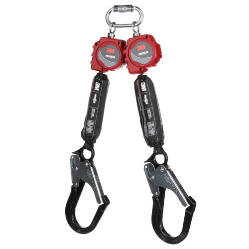 Protecta 3100634 Twin-Leg Self-Retracting Lifeline with Carabiner (6 ft)