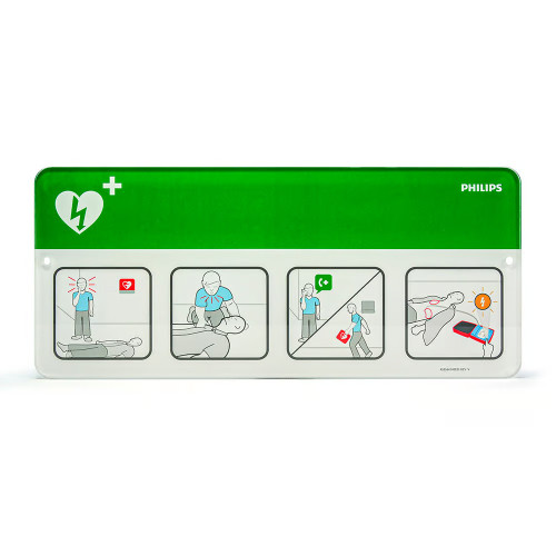 Philips 989803170911 AED Awareness Placard (Green)