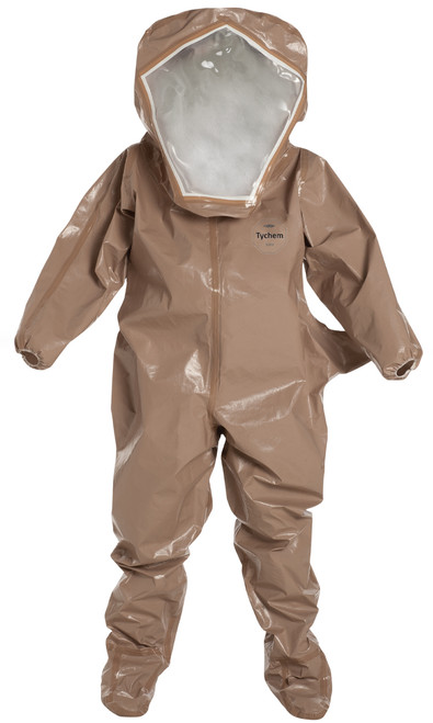 Dupont C3528T Tychem Encapsulated Suit with Elastic Wrists and Attached Socks (6/Case)