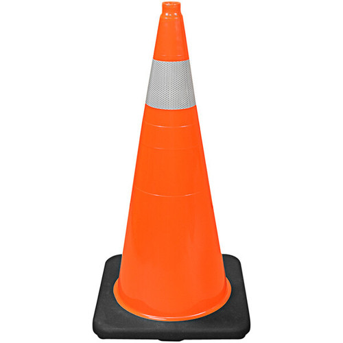 Cortina 03-500-01 DW Series Orange Traffic Cone with Collar (18")