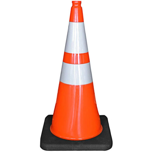 Cortina 03-500-06 DW Series Orange Traffic Cone with Reflective Collars (36")