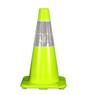 Cortina 03-500-21LI W Series Lime Traffic Cone with Reflective Collar (18")