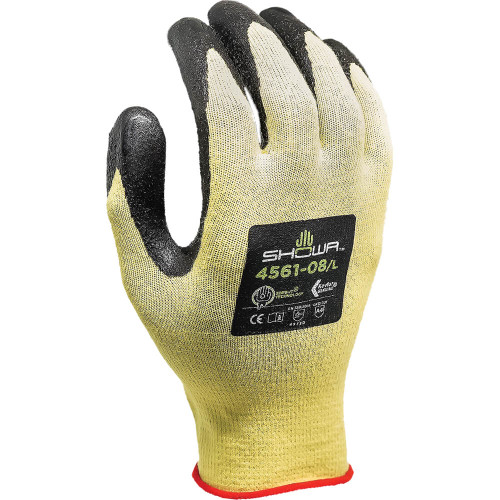 Showa 4561 Cut Resistant Gloves with Sponge Nitrile Palm (Dozen)