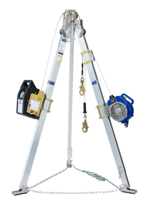 DBI SALA 8301071 Confined Space Aluminum Tripod with Winch and 3-Way SRL (60 ft. Winch and 50 ft. SRL)
