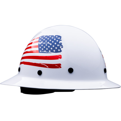 PIP 280-HP1481USA Wolfjaw Full Brim Hard Hat with Graphic USA Flag Design