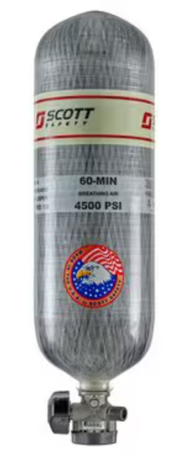 3M Scott 804723-BDXXXX-D Custom Assy Cylinder and Valve CGA 4.5 (60 Min) (Empty)