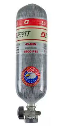 3M Scott 200969-EBXXXX Custom Assy Cylinder and Valve CGA 5.5 (45 Min)