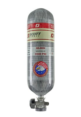 3M Scott 200973-CCXXXX1DL Custom Cylinder and Valve SC 5.5 (60 Min) (Empty)