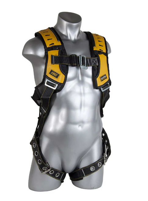 Guardian 181161 Yellow-Black HUV Premium Edge Harness with Pass-Thru Chest and Tongue Buckle Legs (M-XL)