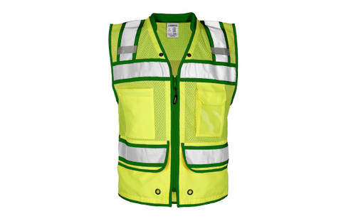 ML Kishigo S5044 Color Contrast High Performance Surveyors Vest (Lime/Green)