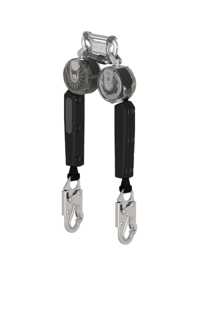 MSA VTOHW-032-RB-A V-TEC PFL Twin-Leg with 36C Snaphook and Twin Link Triple Action Carabiner (10 ft.)