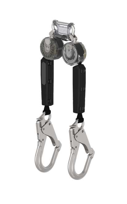 MSA VTOHW-032-RA-A V-TEC PFL Twin-Leg AL36CL Large Aluminum Snaphook and Twin Link Triple Action Carabiner (10 ft.)