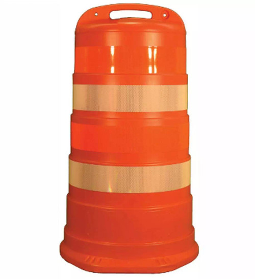 Cortina 03-782-6FP3M TrailBOSS Channelizer Drum LDPE Barrel with 6" Diamond Grade Stripes