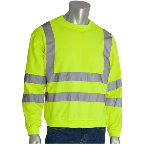 PIP 323-CNSSELY ANSI Type R Class 3 Crew Neck Sweatshirt