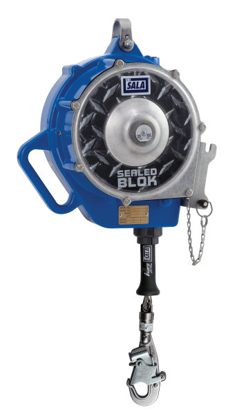 3M DBI SALA 3400168 Sealed-Blok 3-Way Retrieval Stainless Steel Cable Self-Retracting Lifeline with Bracket & Swivel Snap Hook (85 ft.)