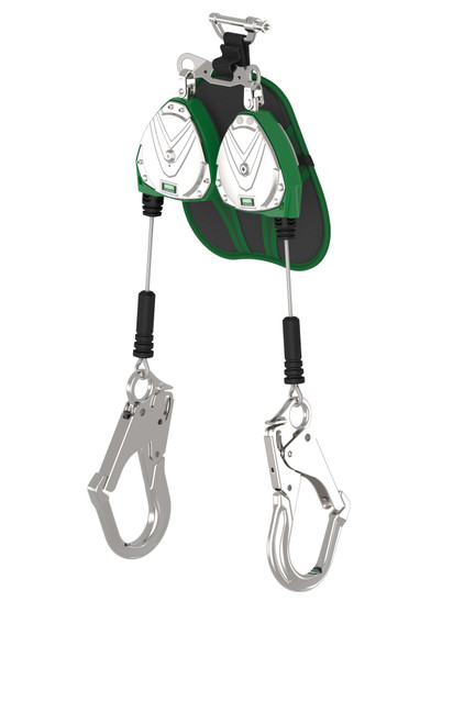 MSA VTLEG-022-PA-A V-TEC EDGE Leading Edge Cable Twin Leg PFL with AL36CL Large Aluminum Snaphooks (8 ft)
