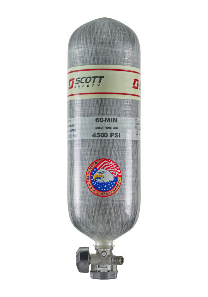 3M Scott 804723-01-D 4.5 Cylinder & CGA Valve Assembly (60 Min) (Empty)