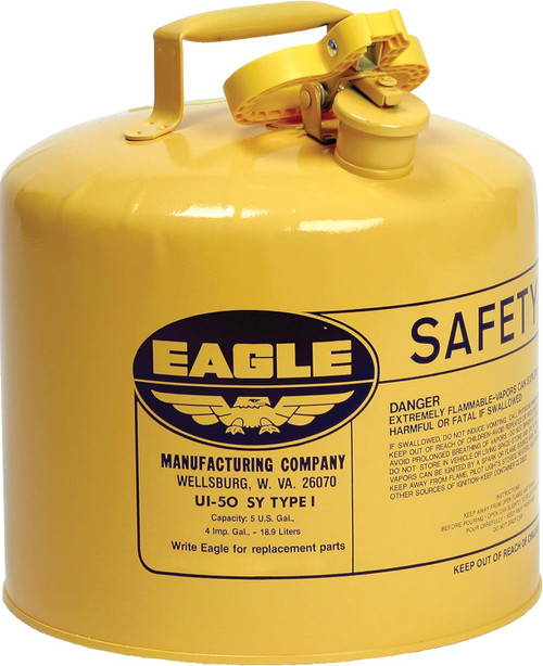 Eagle UI50SY Type I 5 Gallon Steel Safety Can for Diesel with Flame Arrester