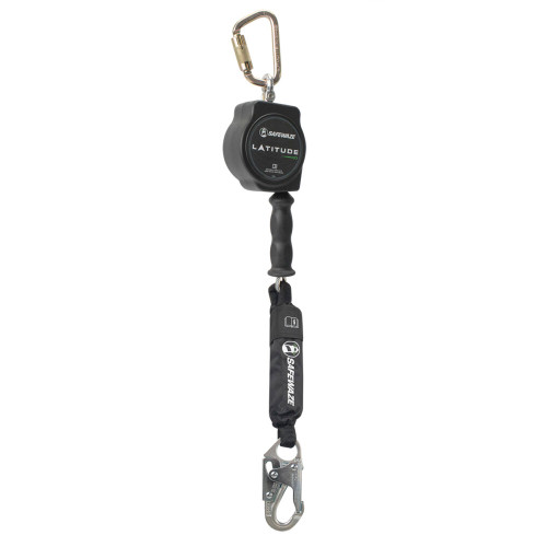 SafeWaze SW8008-10 Latitude HD Single Cable SRL-P with Steel Snap Hook and Carabiner (10 ft)