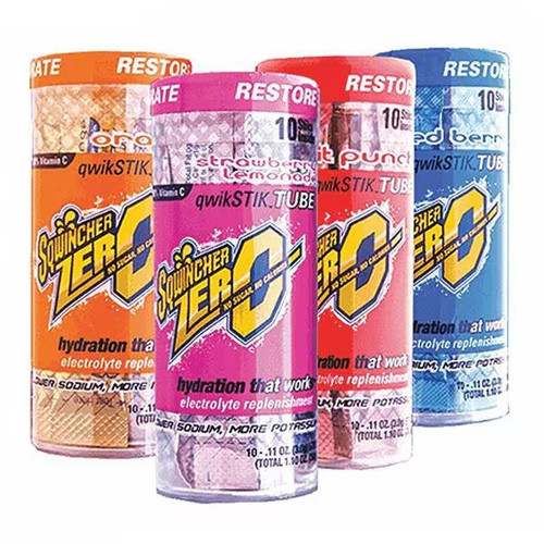 Sqwincher 159060119 Qwik Stik Powder Mix ZERO Assorted Flavors (0.11 oz) (Case)