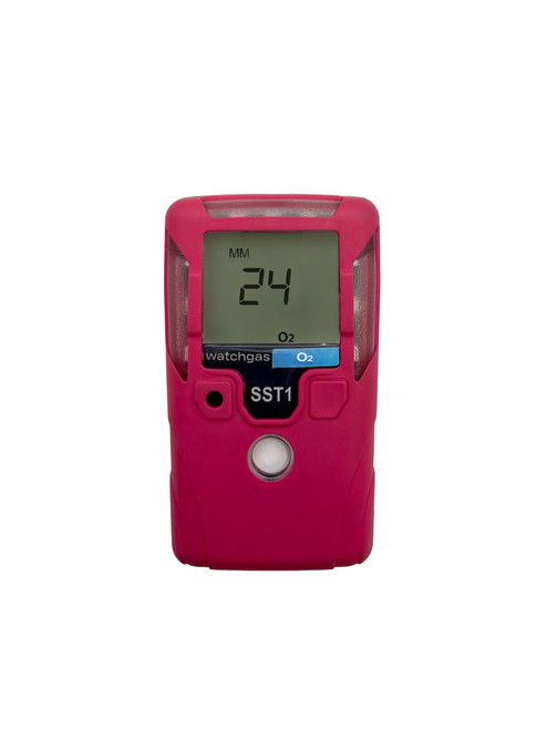 WatchGas SST1 Single Gas O2 0-25%vol. 2 Year Fixed Life - Pink (Oxygen)