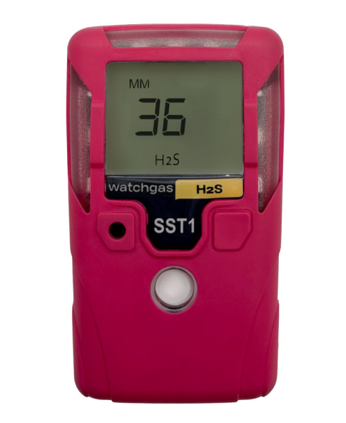 WatchGas SST1 Single Gas H2S 0-500ppm 3 Year Fixed Life - Pink (Hydrogen Sulfide)