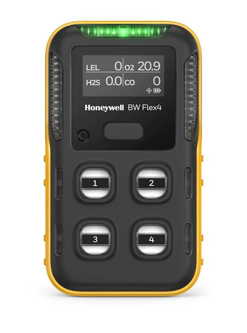 BW CPD-W6X1H1M1-Y-00 Flex Portable 4 Gas Monitor (CO, H2S, LEL (filtered), O2)