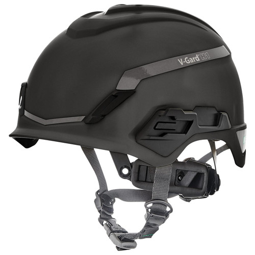 MSA 10194798 V-Gard H1 Safety Helmet Novent Fas-Trac III Pivot (Black)