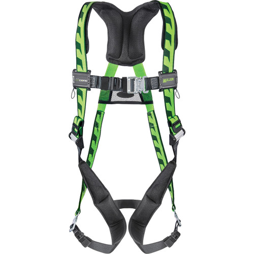 Miller AC-QC/4XLGN Green Harness with Steel Hardware and Quick Connect Leg