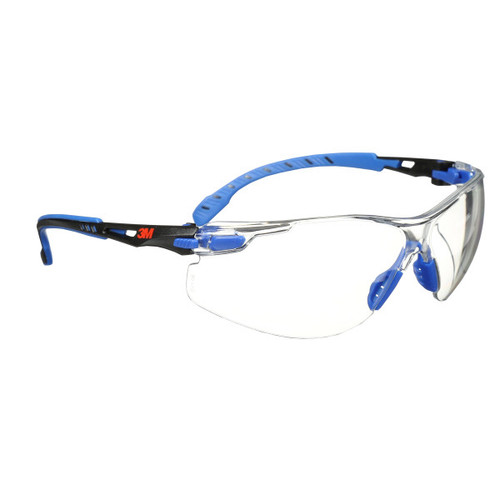 3M S1101SGAF Solus 1000-Series Safety Glasses Black/Blue, Clear Scotchgard Anti-Fog Lens