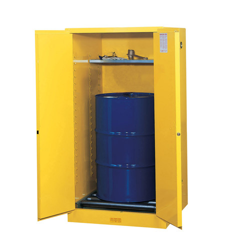 Justrite 896260 Vertical Yellow Drum Safety Cabinets 30-55 Gal