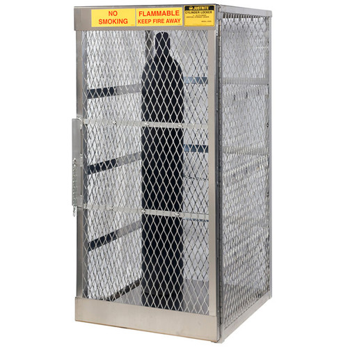 Justrite 23006 Cylinder locker for safe storage 10 Units