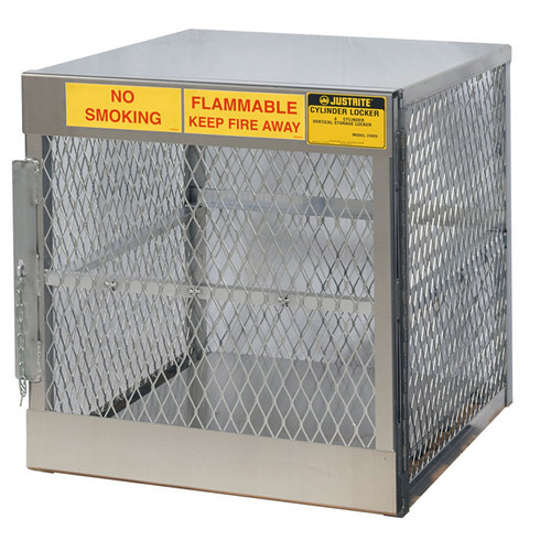Justrite 23009 Cylinder locker for safe storage 4 Units