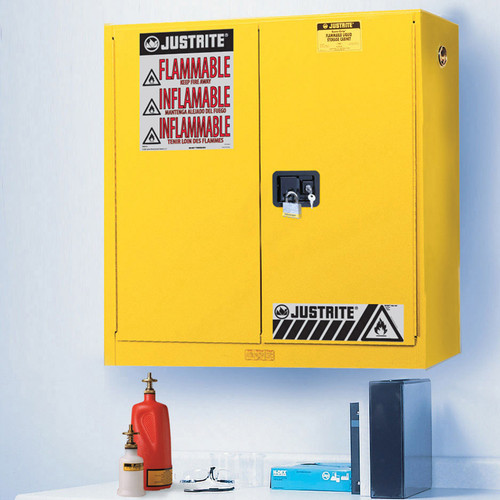 Justrite 893400 Wall Mount Flammable Safety Cabinet Cap 20 Gal