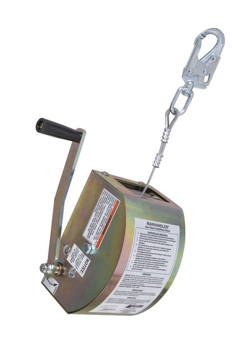Miller 8442-Z7/65FT ManHandler HoistWinch with 65' Galvanized Wire Rope