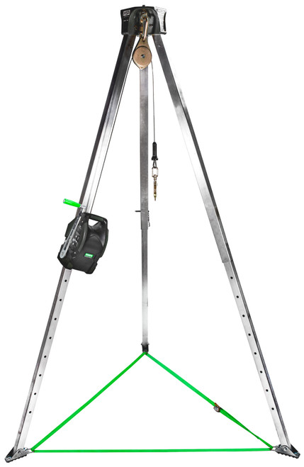 MSA Workman Aluminum Complete Tripod Kit with Stainless Steel Winch
