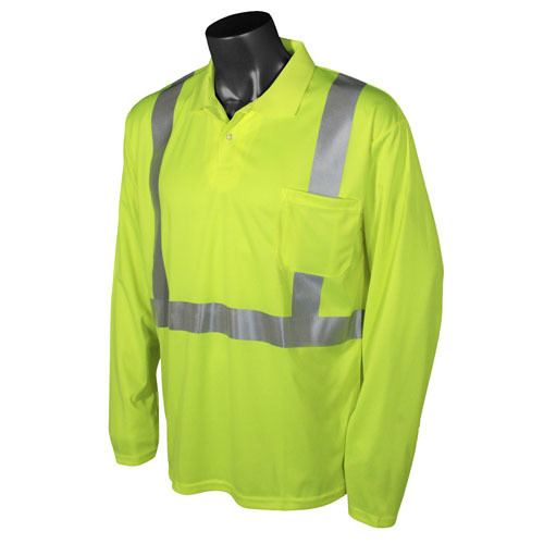 Radians ST22-2P Class 2 Hi-Viz Safety Long Sleeve Polo Vest