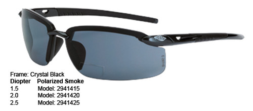 Crossfire 2123 ES4 Safety Glasses - Black Frame - Silver Mirror Lens