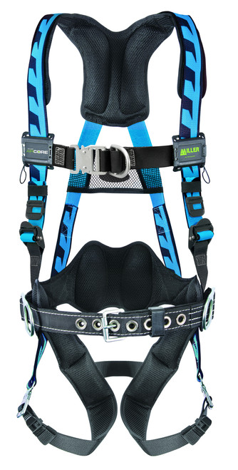 Miller ACF-QCBDP Blue Harness with 4 D rings and Removable Belt