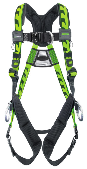 Miller AAF-QCD Green Harness with Front and Side D rings