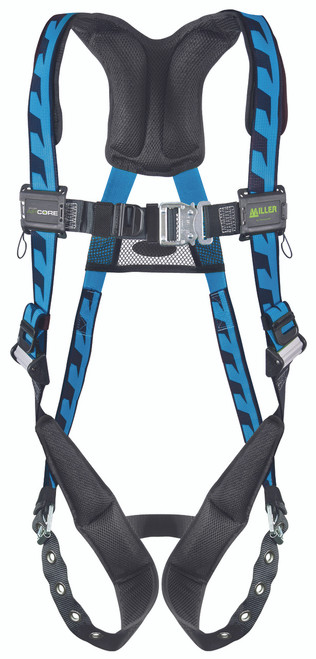 Miller AC-TB Blue Harness with Steel Hardware Tongue Buckle Leg strap